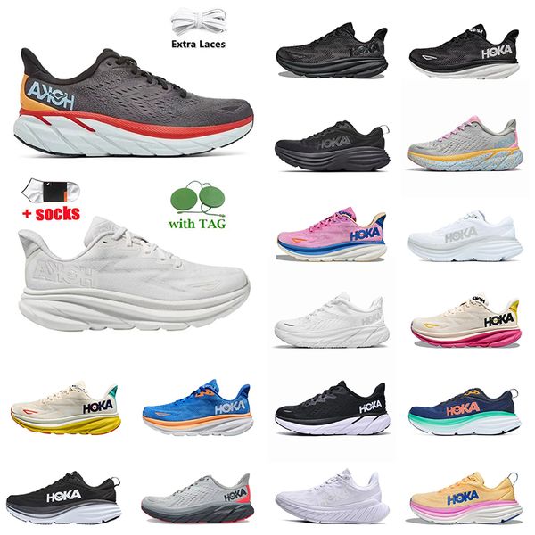 

2023 low hoka clifton 8 9 hoka women running shoes hoka bondi 8 triple black white shark skin harbor mist seeweed brown dhgate designer snea