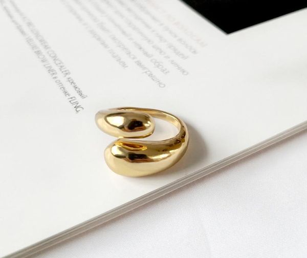

open rings big wide golden dome finger ring large for women irregular exaggerated cross jewelry personality simple adjustable size6674345, Silver