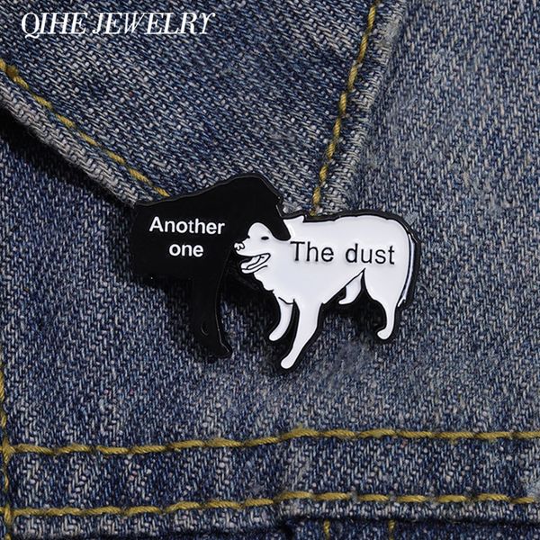 

wolf dog animal enamel pin lapel black white cartoon women men jewelry wholesale custom metal brooch badge accessories, Gray