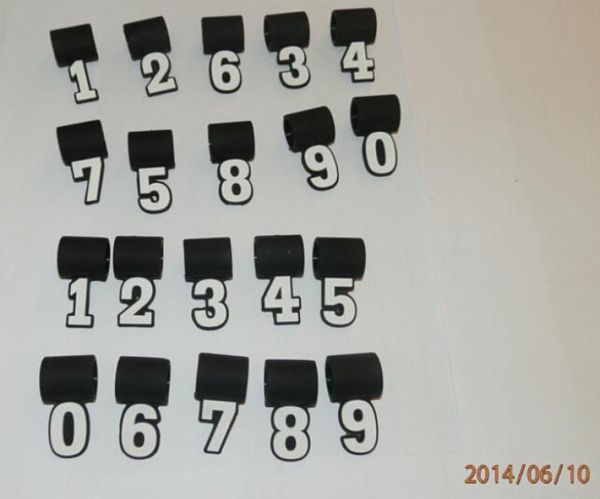 

2015 new popular fast 200pcs silicone digital number pendant 09 for baseball softball titanium necklace4628567, Bronze;silver