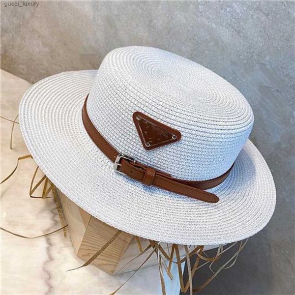 

designer wide brim straw hats for men women bucket hats letter print strawhat grass braid caps, Blue;gray
