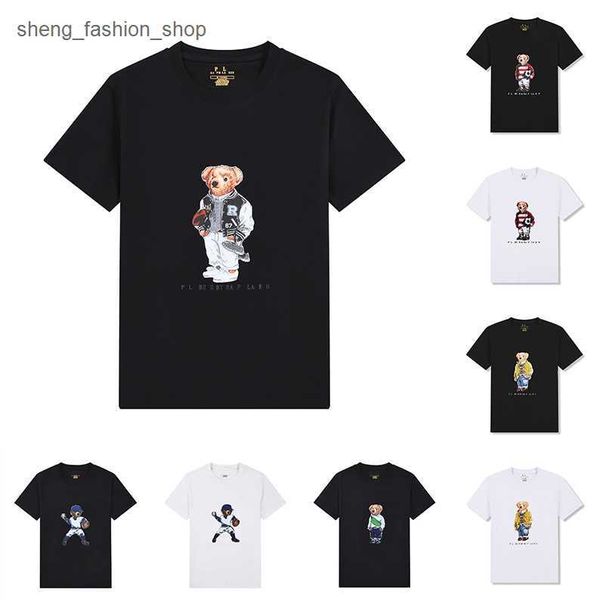 

2023 mens t shirts ralphs polos designers fashion tshirts women t-shirts tees man s casual chest letter shirt luxurys clothing sleeve 307h, White;black
