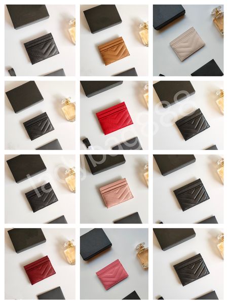 

fashion caviar sheepskin ladies credit card holder designer wallet, Brown;gray