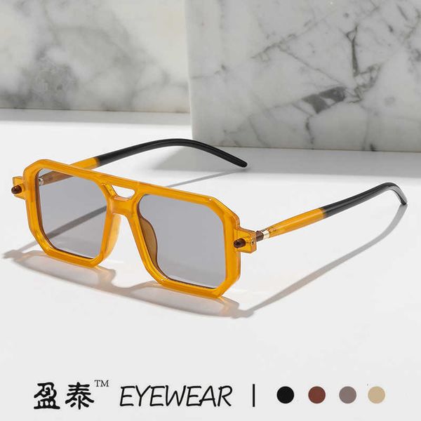 

fashion sunglasses luxury outdoor designer summer new double beam box for men's popular street p ins glasses for man woman, White;black
