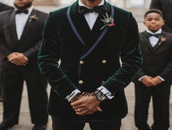 

green velet groom wear shawl lapel for wedding tuxedos outfit men jacket blazer business prom dinner party suit green jacket bla3655693, Black;gray