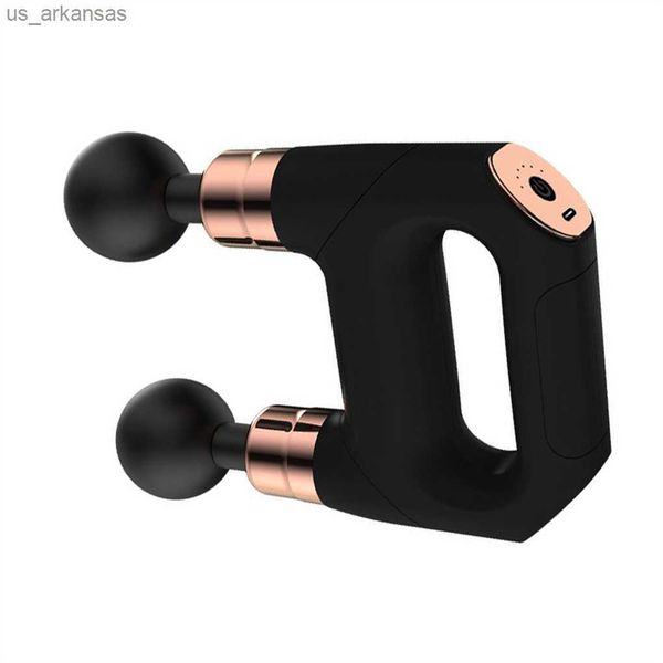 

double heads massage gun deep tissue electric massager neck body muscle stimulation fitness relaxation pain relief l230523