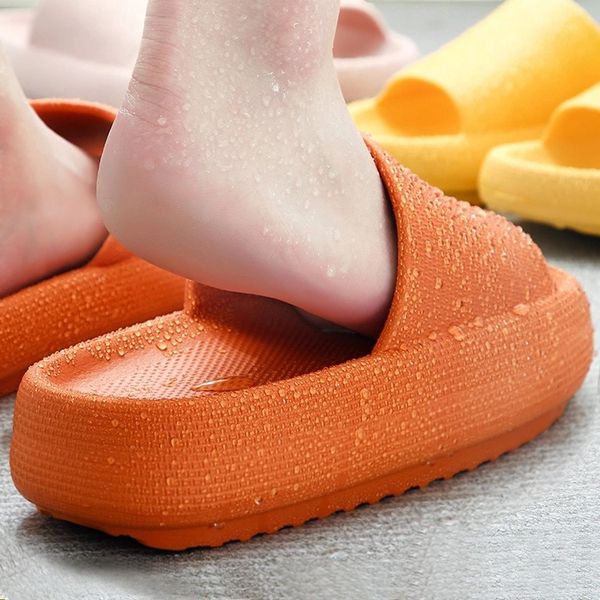 

slippers step on shit sense summer burst home bathroom bath anti-slip anti-odor coconut slippers wholesale household men, Black