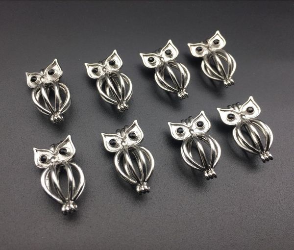 

pearl cage necklace pendant essential oil diffuser owl provides stainless steel color 10pc plus your own pearl makes it more at9218367, Silver