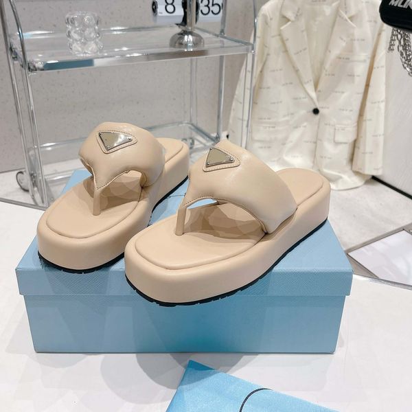 

designer sandal nappa leather crisscross platform sandals women quilted slipper beach women shoes white black flat summer slippers outdoor i