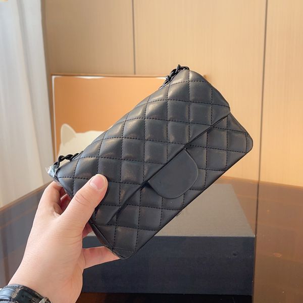 

womens classic flap mini vintage square panda bags full black matelasse chain cross body shoulder quilted calfskin leather famous designer p