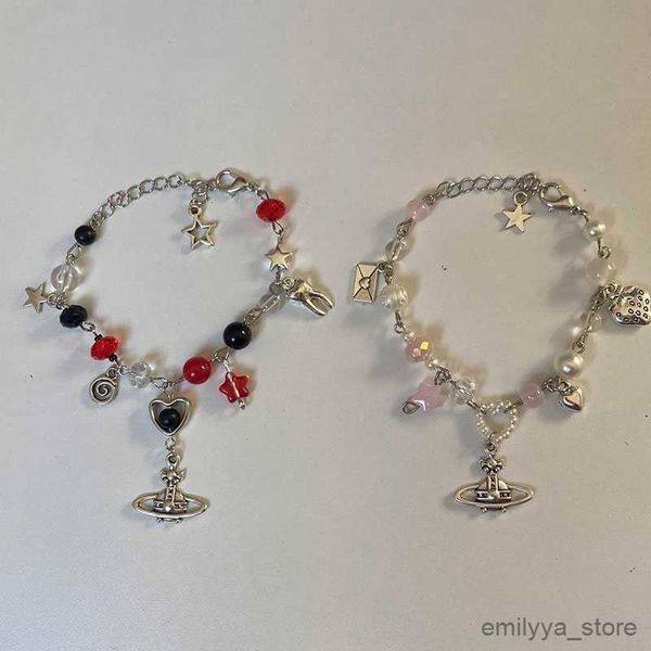 

charm bracelets beaded satellite bracelet gorgeous cottage bracelet strawberry envelope, Golden;silver