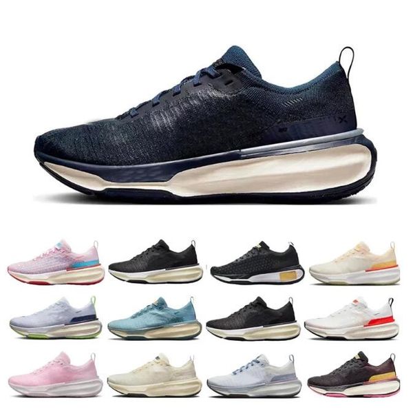 

designer invincible run 3 running men trail zoomx deep blue white pink tint green designer balck racer sneakers size 36-45