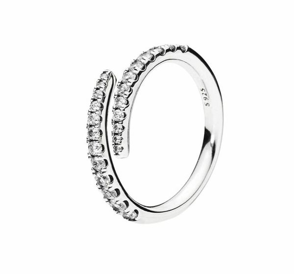 

authentic 925 sterling silver lines of sparkle ring women girls wedding designer rings original box set for pandora new ring5455951, Slivery;golden