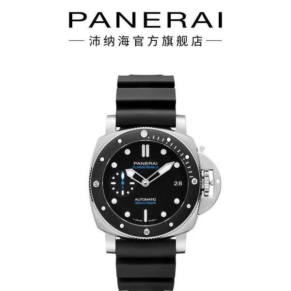 

luxury designer panerai luminor mechanical watch flagship stealth series diving sports strap mechanical watch for men, Slivery;golden