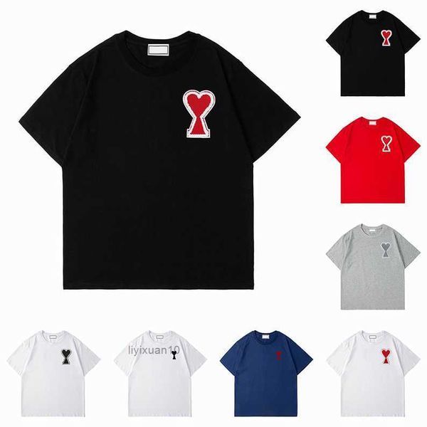 

tshirt amis mens womens designers shirts hip hop fashion printing short sleeve man shirt polo ces tees oj1n, White;black