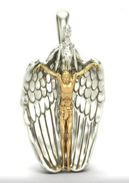 

chains fashion jesus angel wing necklace anniversary banquet accessories special jewelry pendant gift whole19524267, Silver