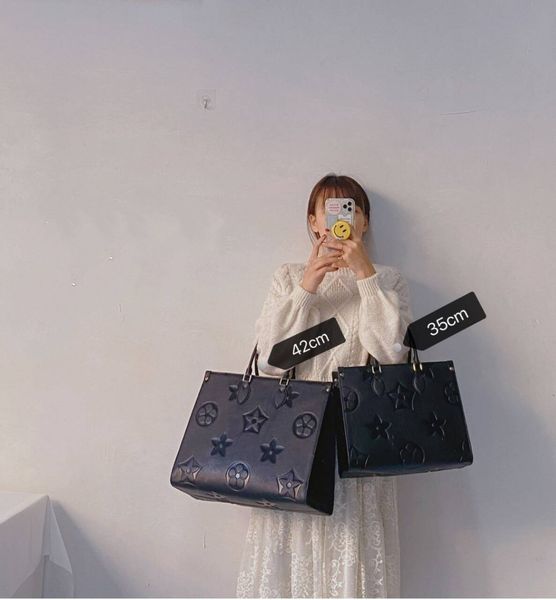 

fashion designers bags women bag handbags embossed flower monograms onthego gm mm womens handbag purse the tote shoulder female backpack on