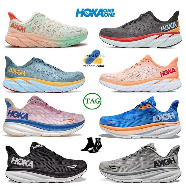 

hokas run shoes womens hoka one one clifton 9 8 athletic sneakers black white cyclamen airy bellwether blue running designer men women outdo