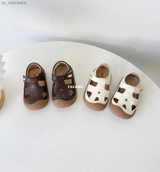

summer new baby sandals solid color baby boys beach shoes toddler first walkers prewalkers shoes girls slippers l230518