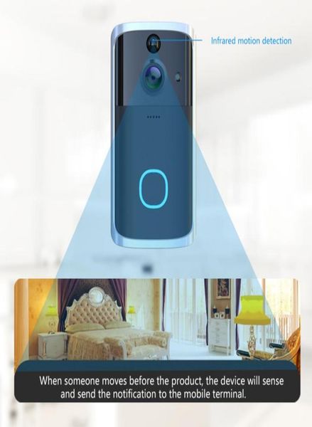 

h7 wifi smart doorbell video intercom security camera door bell remote monitoring alarm6507001