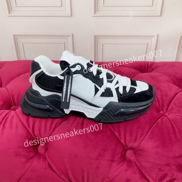 

new designer man shoes leather lace up men fashion platform oversized sneakers white black mens womens luxury casual shoes