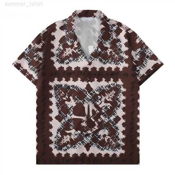 

fashion t shirt hawaii print beach shirts men's designer silk bowling shirt casual men summer short sleeve polo shirt designer tee foot, White;black