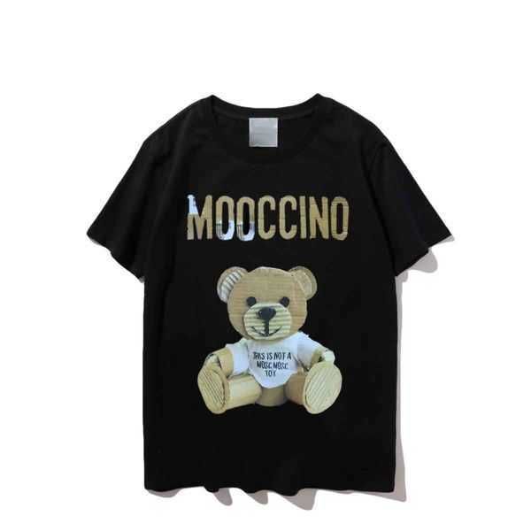 

2023s summer moschiio mens t shirts womens designers man t shirts fashion men tees spring auumnt us size s-xxl man tee shirt oversized white, White;black