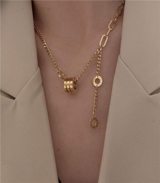 

luxury stainless steel pendant chain necklace for women gift9212347, Silver