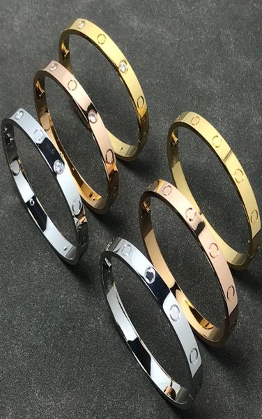 

classic women designer bracelet for men jewelry designers bangle diamond charm love bracelets simple c bangles gold 1620cm chain 4028048, Golden;silver