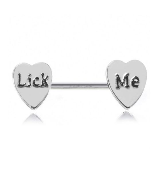 

women heart nipple rings stainless steel tongue rings bar body piercing jewelry for women gift will and sandy new7728360, Silver