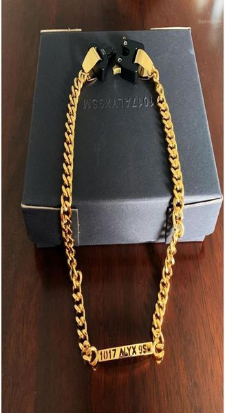 

1017alyx9sm buckle necklace fashion men women alyx metal openwork letters chains3379935, Silver