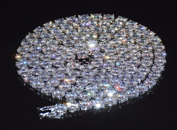 

who 3mm 4mm 5mm 6mm cubic zircon 1 row tennis chain necklace gold silver micro pave cz copper jewelry7292508
