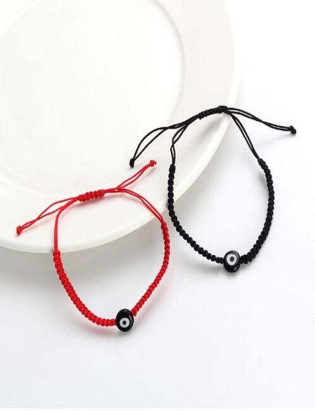

ship 10pcslot red string evil eye charms lucky red black cord adjustable bracelets gift diy 6850465, Golden;silver