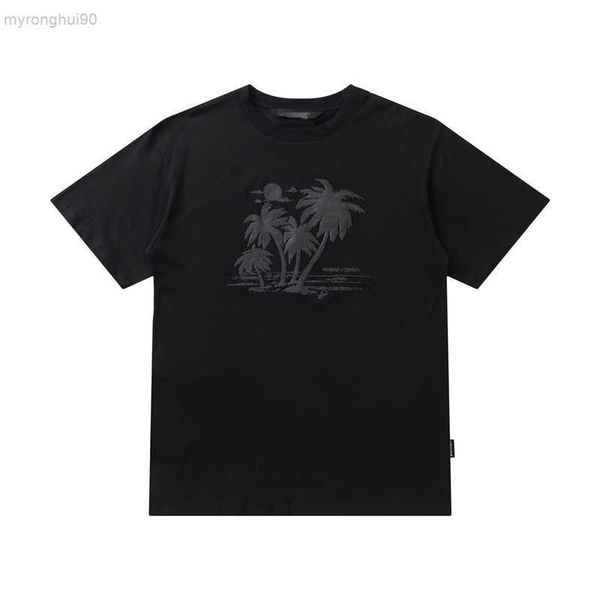 

22ss designer t shirt of luxury brand palm angels pa clothing spray letter short sleeve spring summer tide men and women tee 4zmt, White;black