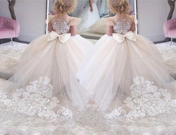

vestido de fiesta girl dress lace tulle bows children039s first communion wedding dress princess ball gown party dress7823103, White;blue