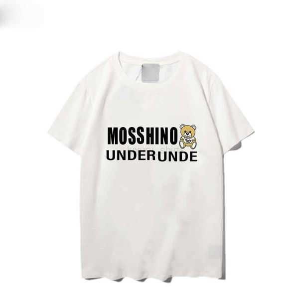 

2023s summer moschiio mens t shirts womens designers man t shirts fashion men tees spring auumnt us size s-xxl man tee shirt oversized white, White;black