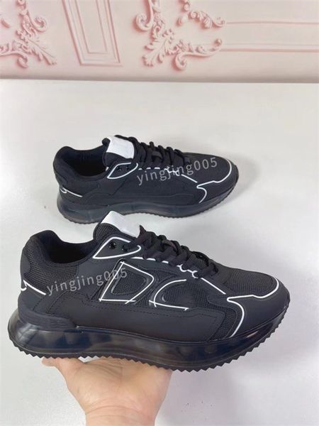 

new brand classic casual shoes for women flat sneakers panda white grey fog chunky glod2023, Black
