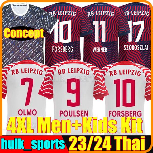 

23/24 rb xavi leipzigs silva soccer jerseys 2023 concept rbl football shirts werner haidara olmo szoboszlai poulsen klostermann forsberg lai, Black;yellow