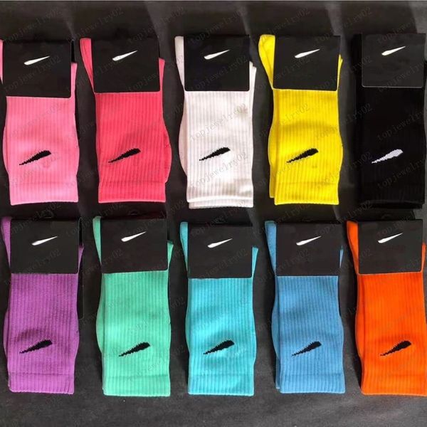 

men's mid tube socks socks fashion men's and women's socks alphabet breathable cotton jogging basketball football sports sock, Black