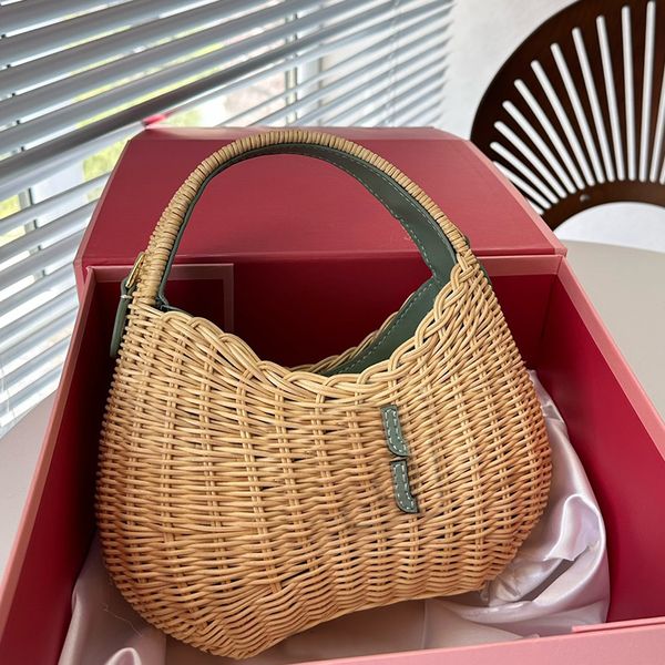 

grass woven hobo bag underarm handbags crossbody handbags straw handbags vegetable basket ladies clutch bags