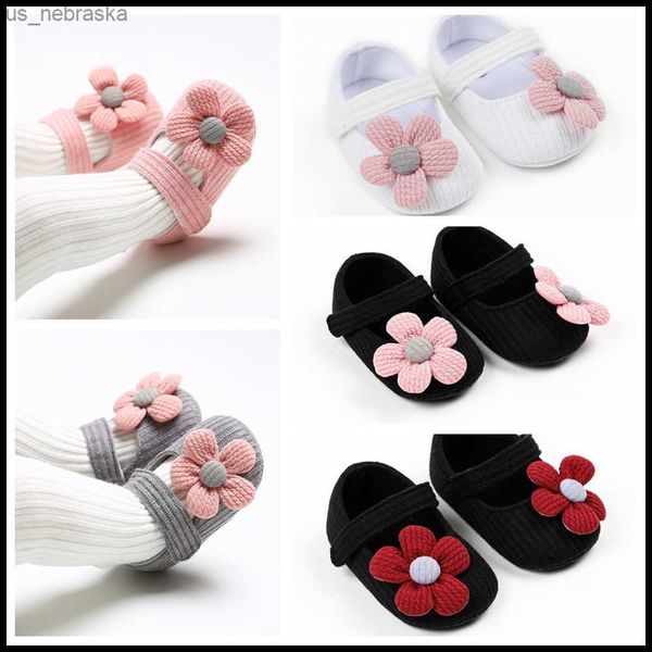 

newborn baby prewalker soft bottom antislip shoes girl princess breathable flower cotton sneakers infant first walkers l230518