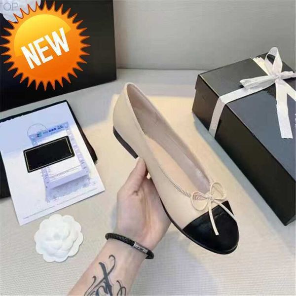 

paris brand designer black ballet flats shoes women spring quilted genuine leather slip on ballerina luxury round toe ladies dress channel z