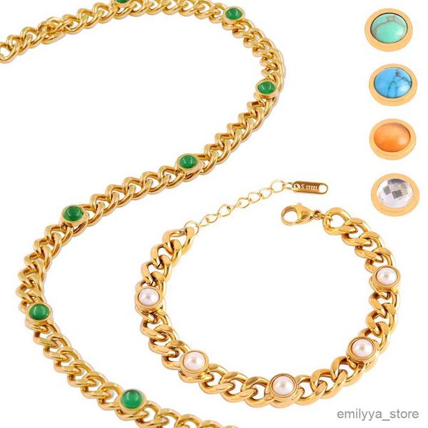 

charm bracelets stainless steel bracelet for women colorful cubic chain bracelet statement chunky chain zircon bracelet jewelry, Golden;silver