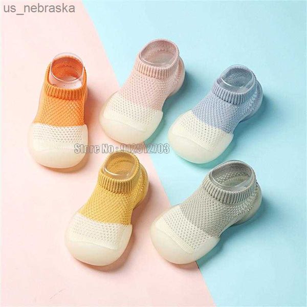

newborn kids soft rubber sole nonslip toddler first walkers summer children girls boys color prewalker baby sock shoes l230518