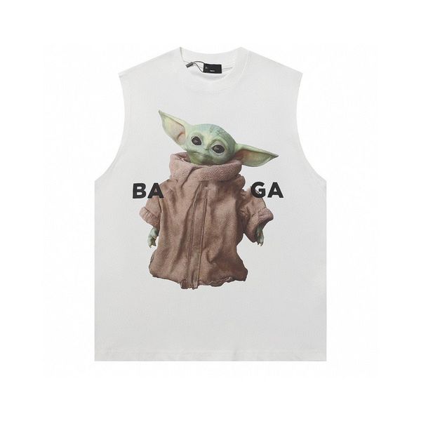 

designer mens tank summer gyms sleeveless t-shirt casual shirts sports clothes round neck cotton short sleeves oversize xs- .sc011, White;black