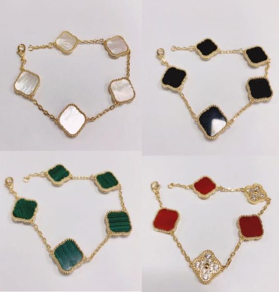 

designer charm bracelet love clover bracelets bangle party wedding link chain couple gift ladies fashion jewelry cleefing6209385, Golden;silver