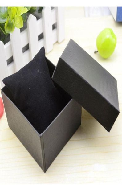 

fashion watch boxes black red paper square watches case with pillow jewelry display storage box 2301155137508, Black;blue