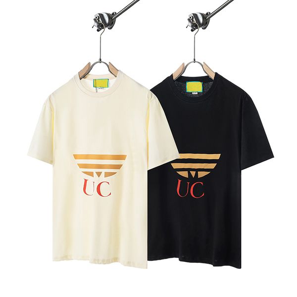 

new arrive mens womens luxury designer t shirts loose oversize cotton fashion summer mans casual letter colorful print shirt luxury street, White;black