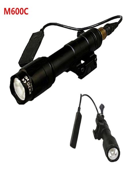 

m600c tactical scout light rifle flashlight led hunting spotlight constant and momentary output with tail switch3394510