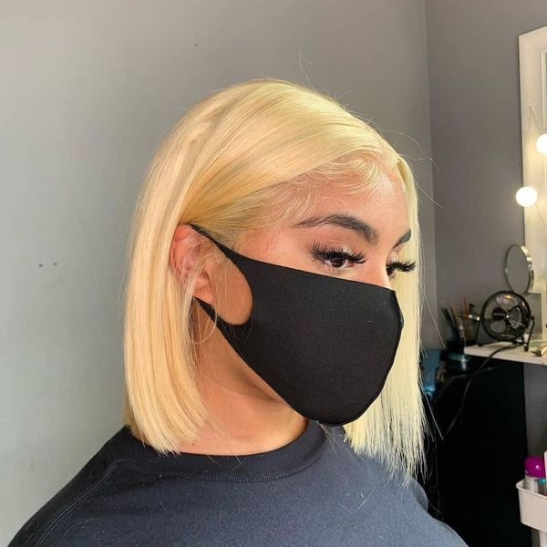 

short cut bob lace front human hair wigs honey blonde 13x4 lace frontal human straight peruvian, Black;brown